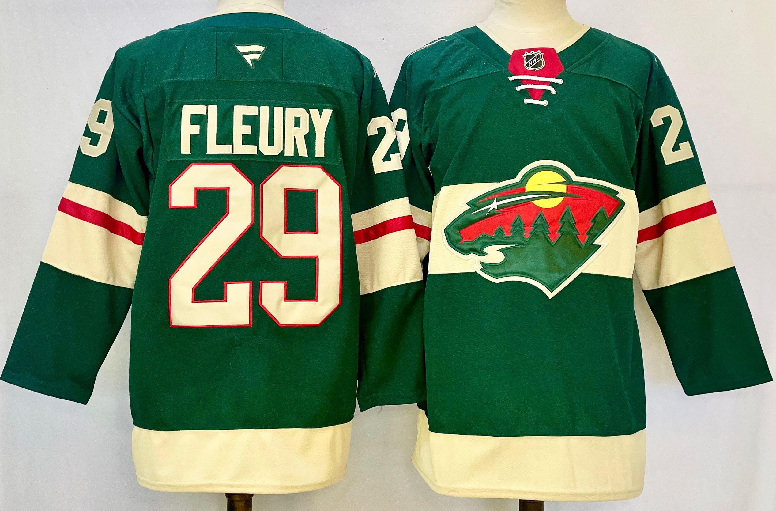 Men Minnesota Wild #29 Fleury Green 2025 Home Premier Player NHL Jersey->minnesota wild->NHL Jersey
